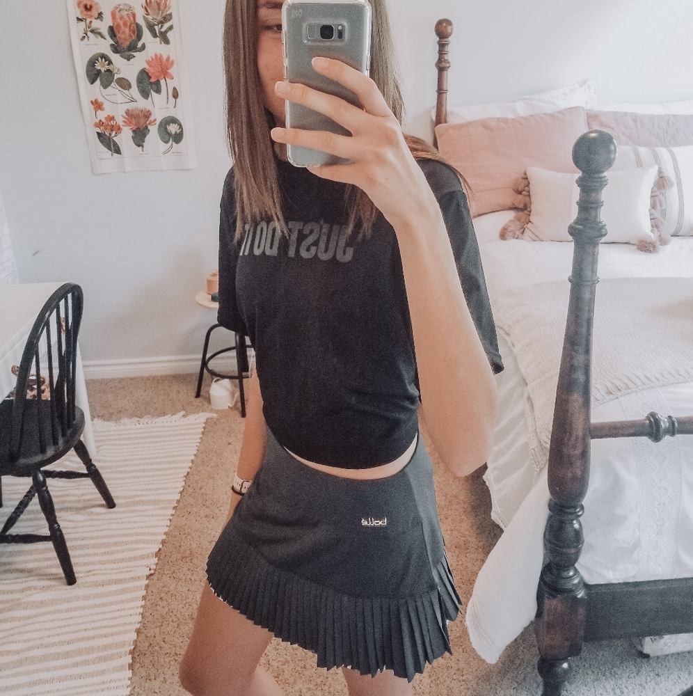 Pleated Layered Tennis Leopord Detailed Skort